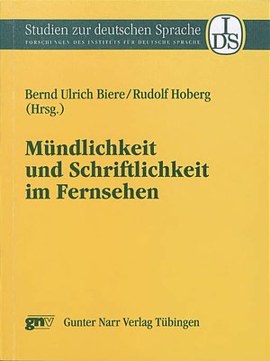 cover image of Mündlichkeit und Schriftlichkeit im Fernsehen